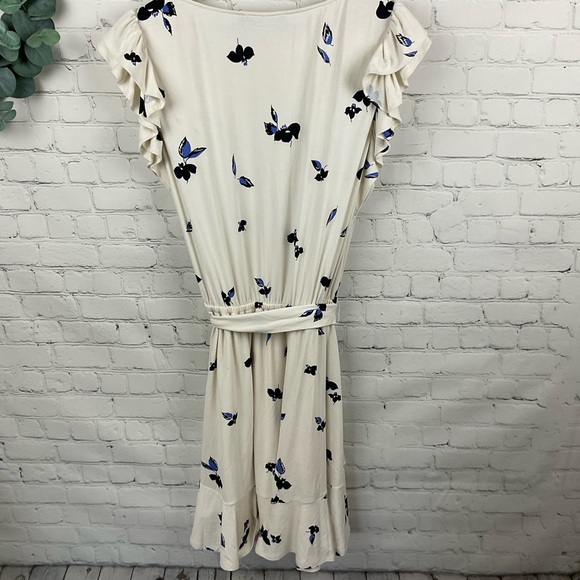 Lauren Ralph Lauren Women's Floral Ruffle-Sleeve Jersey Dress Size 14 - Picture 3 of 7